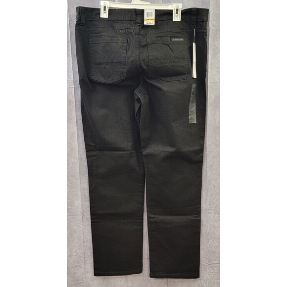 Calvin Klein Black Jeans Women’s 16W x 33 NWT Skinny Straight Mid Rise - Picture 4 of 13